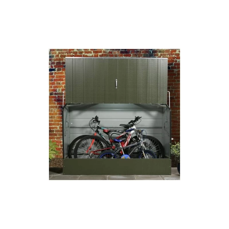 Abri à Vélos En Métal 1750L Vert 1,74m² + Kit D'ancrage TRIMETALS 3 Abri à Vélos En Métal 1750L Vert 1,74m² + Kit D'ancrage TRIMETALS – Image 3
