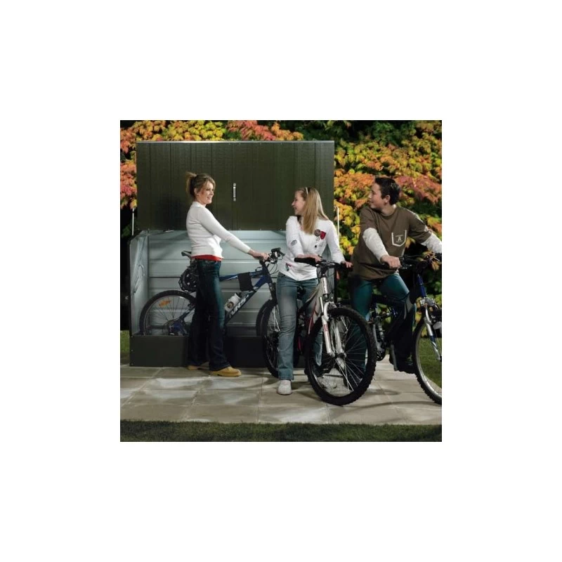 Abri à Vélos En Métal 1750L Vert 1,74m² + Kit D'ancrage TRIMETALS 1 Abri à Vélos En Métal 1750L Vert 1,74m² + Kit D'ancrage TRIMETALS