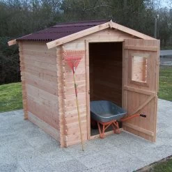 Abri En Douglas DALIA 4,71m² En Madriers 20mm - HABRITA -Jardin Fournitures Rabais abri dalia 482m en madriers douglas 20mm sans plancher habrita 1 2