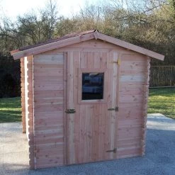 Abri En Douglas DALIA 4,71m² En Madriers 20mm - HABRITA -Jardin Fournitures Rabais abri dalia 482m en madriers douglas 20mm sans plancher habrita 1 4