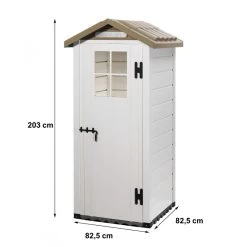 Abri De Jardin 0,93m² En PVC Avec Plancher Evo Tuscany 80 – Garofalo -Jardin Fournitures Rabais abri de jardin 093m en pvc avec plancher evo tuscany 80 garofalo 2