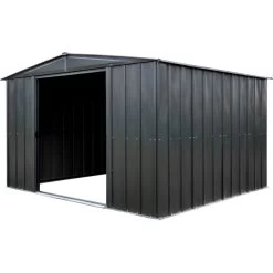 Abri De Jardin 10,7m² Toit Double Pente En Acier Galvanisé Anthracite Spacemaker -Jardin Fournitures Rabais abri de jardin 107m toit double pente en acier galvanise anthracite spacemaker 3