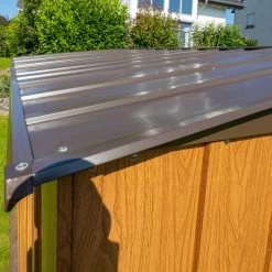 Abri De Jardin 11,58m² Toit Double Pente En Acier Galvanisé Aspect Bois Spacemaker 8 Abri De Jardin 11,58m² Toit Double Pente En Acier Galvanisé Aspect Bois Spacemaker -Jardin Fournitures Rabais abri de jardin 1158m toit double pente en acier galvanise aspect bois spacemaker 2