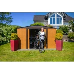 Abri De Jardin 11,58m² Toit Double Pente En Acier Galvanisé Aspect Bois Spacemaker 10 Abri De Jardin 11,58m² Toit Double Pente En Acier Galvanisé Aspect Bois Spacemaker -Jardin Fournitures Rabais abri de jardin 1158m toit double pente en acier galvanise aspect bois spacemaker 4