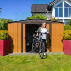 Abri De Jardin 11,58m² Toit Double Pente En Acier Galvanisé Aspect Bois Spacemaker 11 Abri De Jardin 11,58m² Toit Double Pente En Acier Galvanisé Aspect Bois Spacemaker -Jardin Fournitures Rabais abri de jardin 1158m toit double pente en acier galvanise aspect bois spacemaker 5