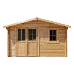 Abri De Jardin 12m² PLUS En Bois 40mm Traité Teinté Marron Gardy Shelter -Jardin Fournitures Rabais abri de jardin 12m plus en bois 40mm traite teinte marron gardy shelter 3