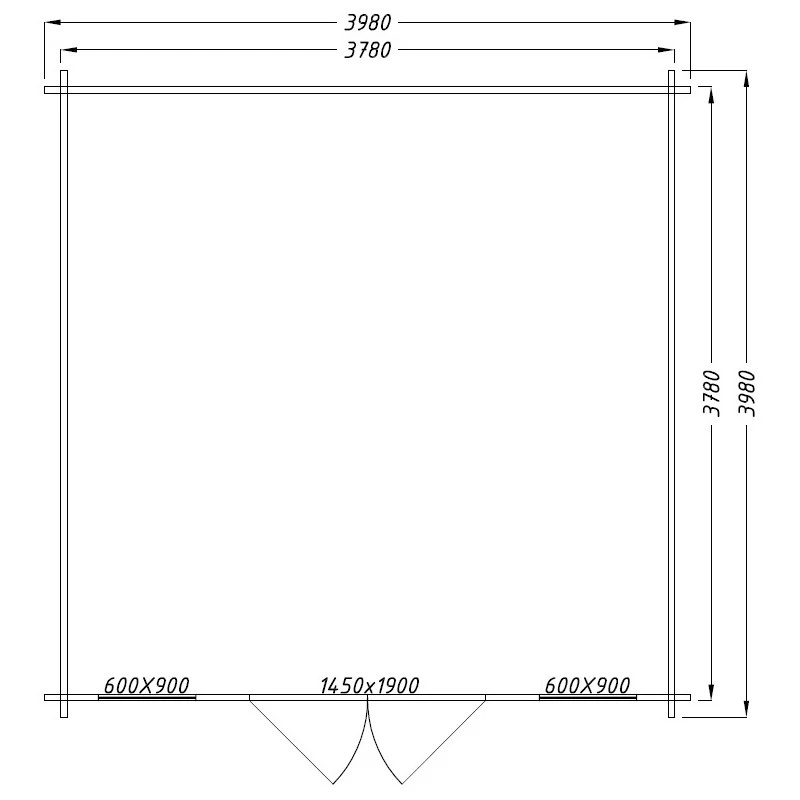 Abri De Jardin 16m² PLUS En Bois 40mm Brut Gardy Shelter 4 Abri De Jardin 16m² PLUS En Bois 40mm Brut Gardy Shelter – Image 4