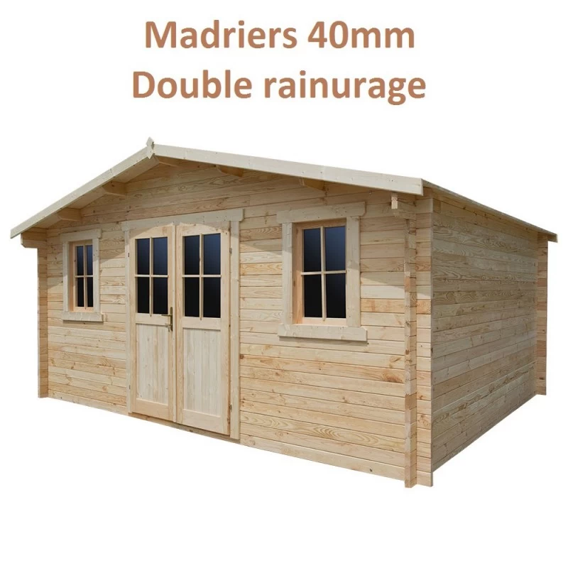 Abri De Jardin 16m² PLUS En Bois 40mm Brut Gardy Shelter 1 Abri De Jardin 16m² PLUS En Bois 40mm Brut Gardy Shelter