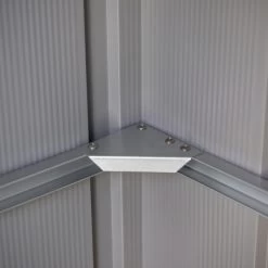 Abri De Jardin 2,7m² Monopente En Acier Galvanisé Noir Onyx Spacemaker -Jardin Fournitures Rabais abri de jardin 27m monopente en acier galvanise noir onyx spacemaker 3