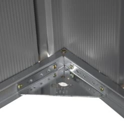 Abri De Jardin 2,7m² Monopente En Acier Galvanisé Noir Onyx Spacemaker -Jardin Fournitures Rabais abri de jardin 27m monopente en acier galvanise noir onyx spacemaker 4