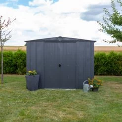 Abri De Jardin 3,65m² Toit Double Pente En Acier Galvanisé Anthracite Spacemaker 9 Abri De Jardin 3,65m² Toit Double Pente En Acier Galvanisé Anthracite Spacemaker -Jardin Fournitures Rabais abri de jardin 365m toit double pente en acier galvanise anthracite spacemaker 3