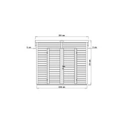 Abri De Jardin 4,31m² Skur 4 + Plancher Traité Peint Gris Baltic -Jardin Fournitures Rabais abri de jardin 431m skur 4 plancher traite peint gris baltic 2