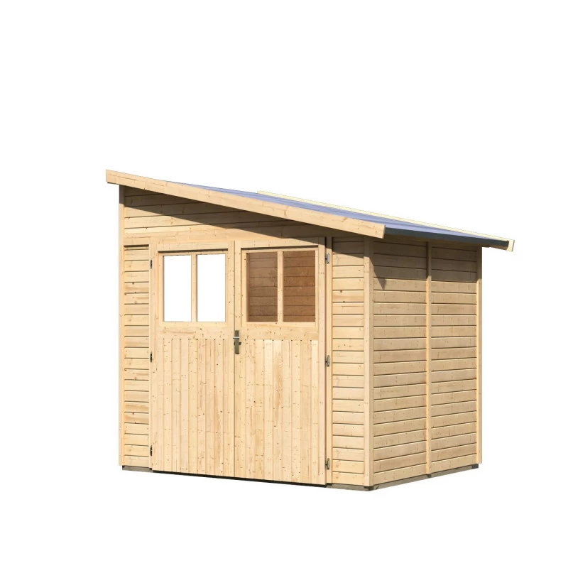 Abri De Jardin Adossé En Bois Certifié 4,18m² Bomlitz 2 - Karibu 4 Abri De Jardin Adossé En Bois Certifié 4,18m² Bomlitz 2 - Karibu – Image 4