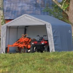 Abri De Jardin Démontable 13m² En Acier Et Polyéthylène Gris – Shelter Logic -Jardin Fournitures Rabais abri de jardin demontable 13m en acier et polyethylene gris shelter logic 2