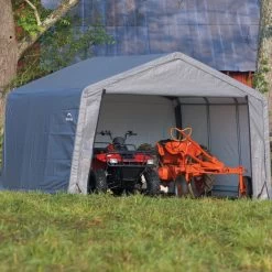 Abri De Jardin Démontable 13m² En Acier Et Polyéthylène Gris – Shelter Logic -Jardin Fournitures Rabais abri de jardin demontable 13m en acier et polyethylene gris shelter logic 3