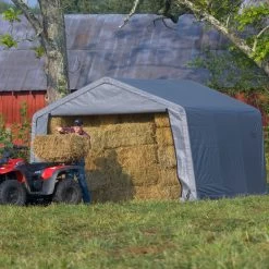 Abri De Jardin Démontable 13m² En Acier Et Polyéthylène Gris – Shelter Logic -Jardin Fournitures Rabais abri de jardin demontable 13m en acier et polyethylene gris shelter logic 5