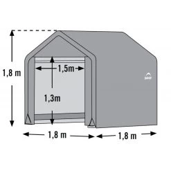 Abri De Jardin Démontable 3,24m² En Acier Et Polyéthylène Gris – Shelter Logic -Jardin Fournitures Rabais abri de jardin demontable 324m en acier et polyethylene gris shelter logic 4