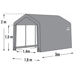 Abri De Jardin Démontable 5,4m² En Acier Et Polyéthylène Gris – Shelter Logic -Jardin Fournitures Rabais abri de jardin demontable 54m en acier et polyethylene gris shelter logic 3