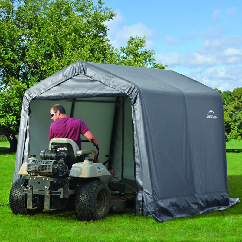 Abri De Jardin Démontable 5,76m² En Acier Et Polyéthylène Gris – Shelter Logic 1 Abri De Jardin Démontable 5,76m² En Acier Et Polyéthylène Gris – Shelter Logic