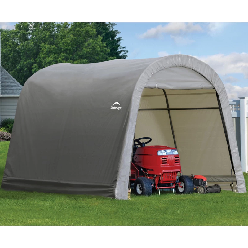 Abri De Jardin Démontable 9m² à Toit Arrondi En Acier Et Polyéthylène Gris – Shelter Logic 1 Abri De Jardin Démontable 9m² à Toit Arrondi En Acier Et Polyéthylène Gris – Shelter Logic