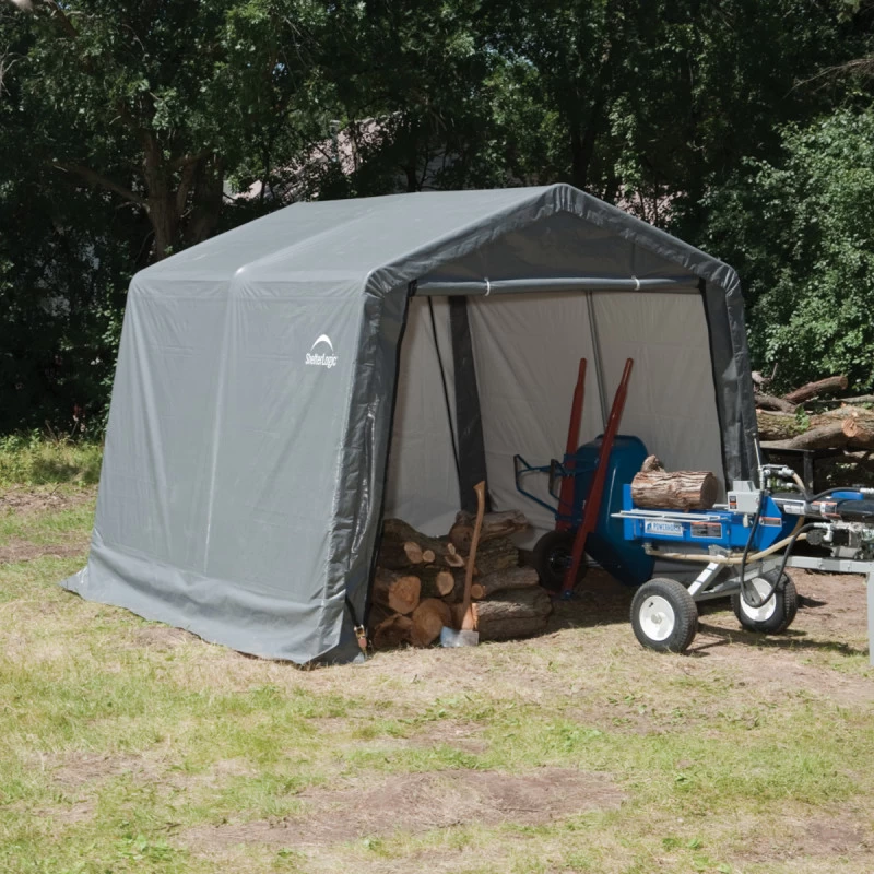 Abri De Jardin Démontable 9m² En Acier Et Polyéthylène Gris – Shelter Logic 6 Abri De Jardin Démontable 9m² En Acier Et Polyéthylène Gris – Shelter Logic – Image 6