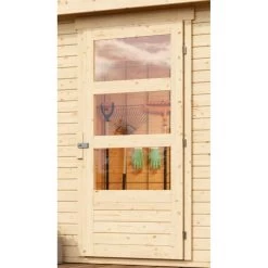 Abri De Jardin En Bois 5,25m² Avec Appentis De 2,40 M Freiburg 3 - Karibu -Jardin Fournitures Rabais abri de jardin en bois 525m avec appentis de 240 m freiburg 3 karibu 5