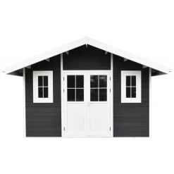 Abri De Jardin En Bois Composite 28mm Anthracite 10,71m² PREMIUM - Woodlife Garden -Jardin Fournitures Rabais abri de jardin en bois composite 28mm anthracite 1071m premium woodlife garden 2