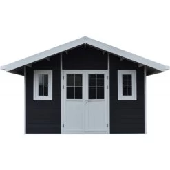 Abri De Jardin En Bois Composite 28mm Anthracite 14,75m² PREMIUM - Woodlife Garden -Jardin Fournitures Rabais abri de jardin en bois composite 28mm anthracite 1475m premium woodlife garden 4