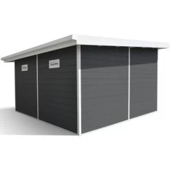 Abri De Jardin En Bois Composite 28mm Anthracite 14,90m² PREMIUM Toit Plat - Woodlife Garden 9 Abri De Jardin En Bois Composite 28mm Anthracite 14,90m² PREMIUM Toit Plat - Woodlife Garden -Jardin Fournitures Rabais abri de jardin en bois composite 28mm anthracite 1490m premium toit plat woodlife garden 3