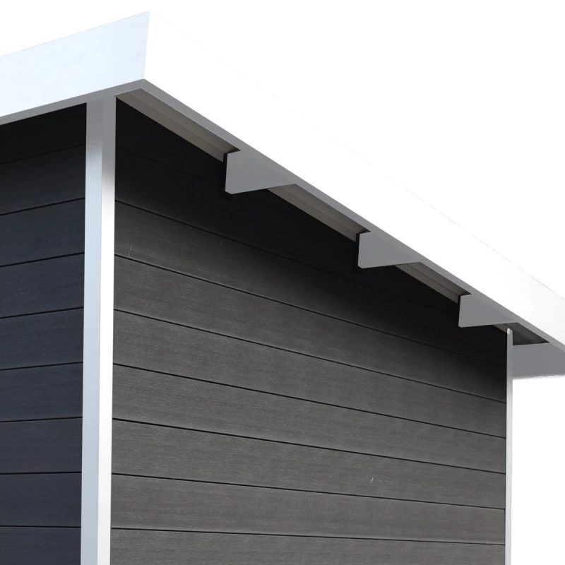 Abri De Jardin En Bois Composite 28mm Anthracite 4,41m² PREMIUM Toit Plat - Woodlife Garden 5 Abri De Jardin En Bois Composite 28mm Anthracite 4,41m² PREMIUM Toit Plat - Woodlife Garden – Image 5