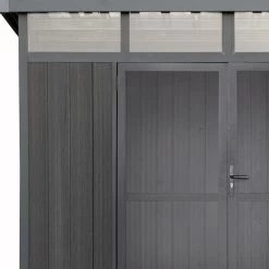 Abri De Jardin En Bois Composite 28mm Anthracite 6,69m² GORDON Skylight - Woodlife Garden -Jardin Fournitures Rabais abri de jardin en bois composite 28mm anthracite 669m gordon skylight woodlife garden 3