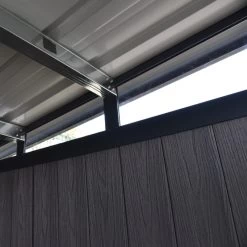 Abri De Jardin En Bois Composite 28mm Anthracite 6,69m² WINSTON Skylight - Woodlife Garden -Jardin Fournitures Rabais abri de jardin en bois composite 28mm anthracite 669m winston skylight woodlife garden 3