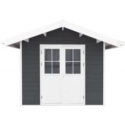 Abri De Jardin En Bois Composite 28mm Anthracite 7,78m² PREMIUM - Woodlife Garden -Jardin Fournitures Rabais abri de jardin en bois composite 28mm anthracite 778m premium woodlife garden 2