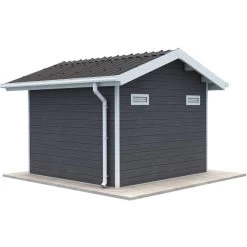 Abri De Jardin En Bois Composite 28mm Anthracite 7,78m² PREMIUM - Woodlife Garden -Jardin Fournitures Rabais abri de jardin en bois composite 28mm anthracite 778m premium woodlife garden 3