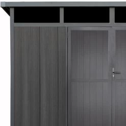 Abri De Jardin En Bois Composite 28mm Anthracite 8,09m² GORDON Skylight - Woodlife Garden -Jardin Fournitures Rabais abri de jardin en bois composite 28mm anthracite 809m gordon skylight woodlife garden 2