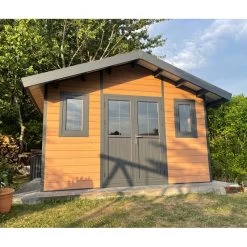 Abri De Jardin En Bois Composite 28mm Aspect Bois 10,71m² PREMIUM - Woodlife Garden -Jardin Fournitures Rabais abri de jardin en bois composite 28mm aspect bois 1071m premium woodlife garden 3