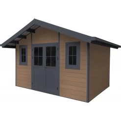 Abri De Jardin En Bois Composite 28mm Aspect Bois 10,71m² PREMIUM - Woodlife Garden -Jardin Fournitures Rabais abri de jardin en bois composite 28mm aspect bois 1071m premium woodlife garden 4