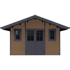 Abri De Jardin En Bois Composite 28mm Aspect Bois 14,75m² PREMIUM - Woodlife Garden -Jardin Fournitures Rabais abri de jardin en bois composite 28mm aspect bois 1475m premium woodlife garden 2