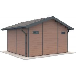 Abri De Jardin En Bois Composite 28mm Aspect Bois 14,75m² PREMIUM - Woodlife Garden -Jardin Fournitures Rabais abri de jardin en bois composite 28mm aspect bois 1475m premium woodlife garden 3