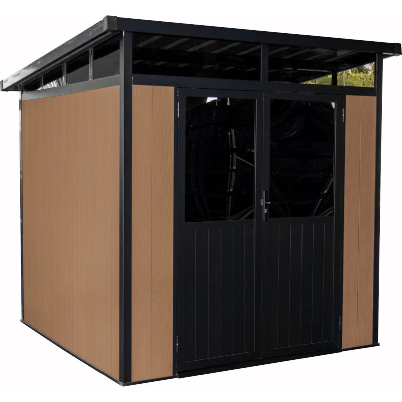 Abri De Jardin En Bois Composite 28mm Aspect Bois 5,28m² WINSTON Skylight - Woodlife Garden 2 Abri De Jardin En Bois Composite 28mm Aspect Bois 5,28m² WINSTON Skylight - Woodlife Garden – Image 2