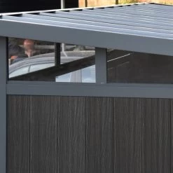 Abri De Jardin En Bois Composite 28mm Aspect Bois 6,69m² GORDON Skylight - Woodlife Garden -Jardin Fournitures Rabais abri de jardin en bois composite 28mm aspect bois 669m gordon skylight woodlife garden 2