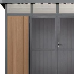 Abri De Jardin En Bois Composite 28mm Aspect Bois 6,69m² GORDON Skylight - Woodlife Garden -Jardin Fournitures Rabais abri de jardin en bois composite 28mm aspect bois 669m gordon skylight woodlife garden 3