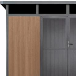 Abri De Jardin En Bois Composite 28mm Aspect Bois 8,09m² GORDON Skylight - Woodlife Garden -Jardin Fournitures Rabais abri de jardin en bois composite 28mm aspect bois 809m gordon skylight woodlife garden 2