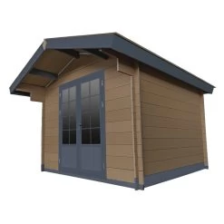 Abri De Jardin En Bois Composite 28mm Aspect Bois Vieilli 9m² Double Porte Alu Et Double Vitrage - Woodlife Garden -Jardin Fournitures Rabais abri de jardin en bois composite 28mm aspect bois vieilli 9m double porte alu et double vitrage woodlife 3