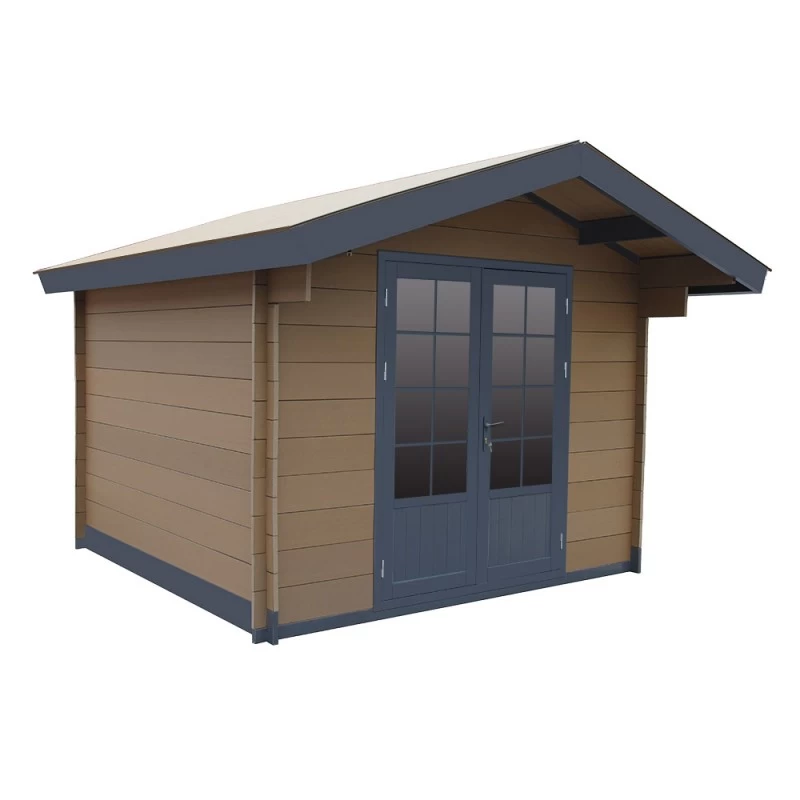 Abri De Jardin En Bois Composite 28mm Bois Vieilli 14,44m² Double Porte Alu Et Double Vitrage - WoodLife Garden 3 Abri De Jardin En Bois Composite 28mm Bois Vieilli 14,44m² Double Porte Alu Et Double Vitrage - WoodLife Garden – Image 3