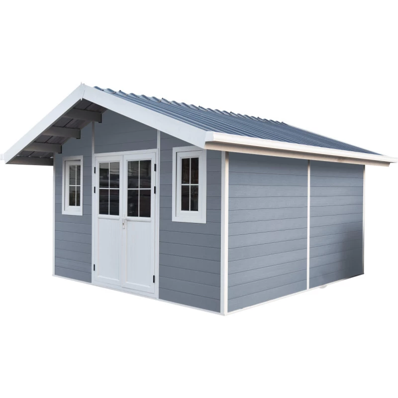 Abri De Jardin En Bois Composite 28mm Gris Clair 14,75m² PREMIUM - Woodlife Garden 2 Abri De Jardin En Bois Composite 28mm Gris Clair 14,75m² PREMIUM - Woodlife Garden – Image 2