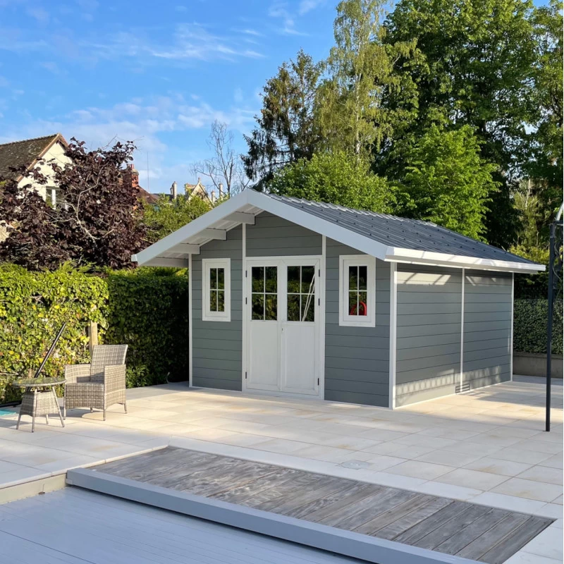 Abri De Jardin En Bois Composite 28mm Gris Clair 14,75m² PREMIUM - Woodlife Garden 1 Abri De Jardin En Bois Composite 28mm Gris Clair 14,75m² PREMIUM - Woodlife Garden