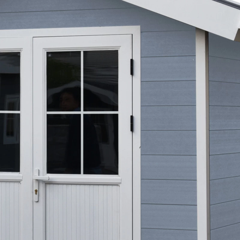Abri De Jardin En Bois Composite 28mm Gris Clair 4,77m² PREMIUM - Woodlife Garden 6 Abri De Jardin En Bois Composite 28mm Gris Clair 4,77m² PREMIUM - Woodlife Garden – Image 6