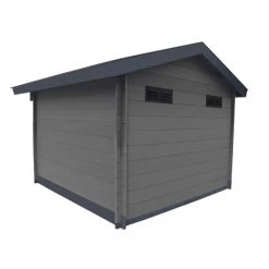 Abri De Jardin En Bois Composite 28mm Gris Foncé 14,44m² Double Porte Alu Et Double Vitrage - WoodLife Garden -Jardin Fournitures Rabais abri de jardin en bois composite 28mm gris fonce 1444m double porte alu et double vitrage woodlife 3