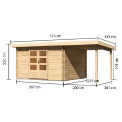 Jardin Fournitures Rabais -Jardin Fournitures Rabais abri de jardin en bois massif 1060m bastrup 7 avec appentis 200cm woodfeeling 1